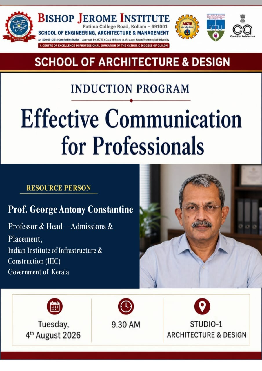 School of Architecture & Design Hosts Induction Session:  - Effective Communication for Professionals -